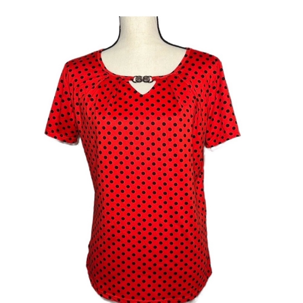 Red Polka Dot Women's Top